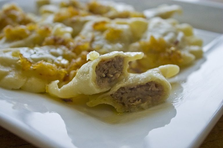 pierogies with meat — pierogi z mięsem
