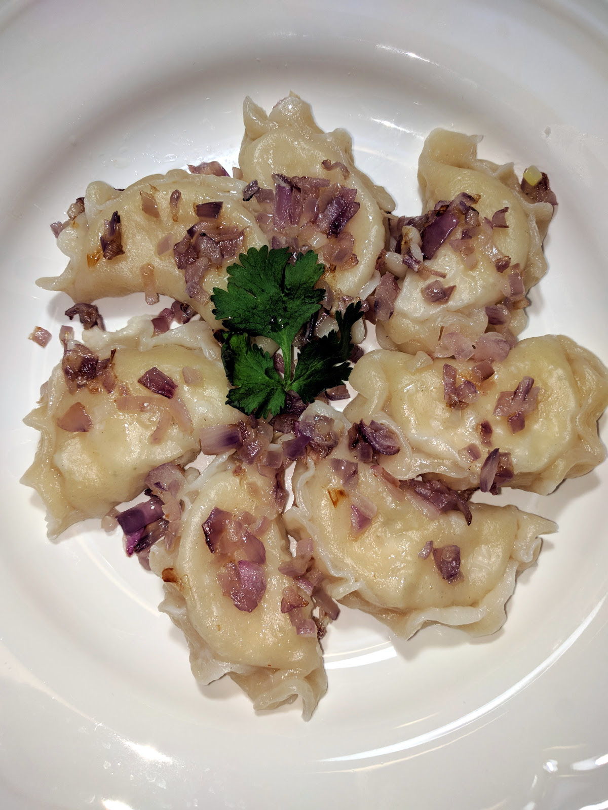 pierogies with cabbage and mushrooms
