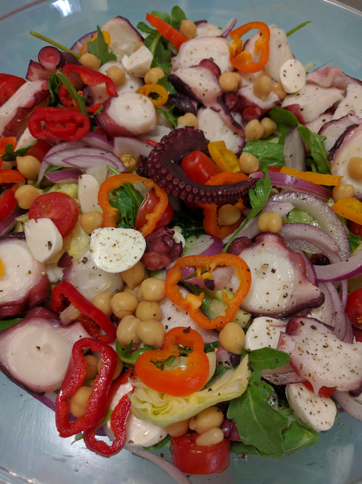 signature salad with octopus